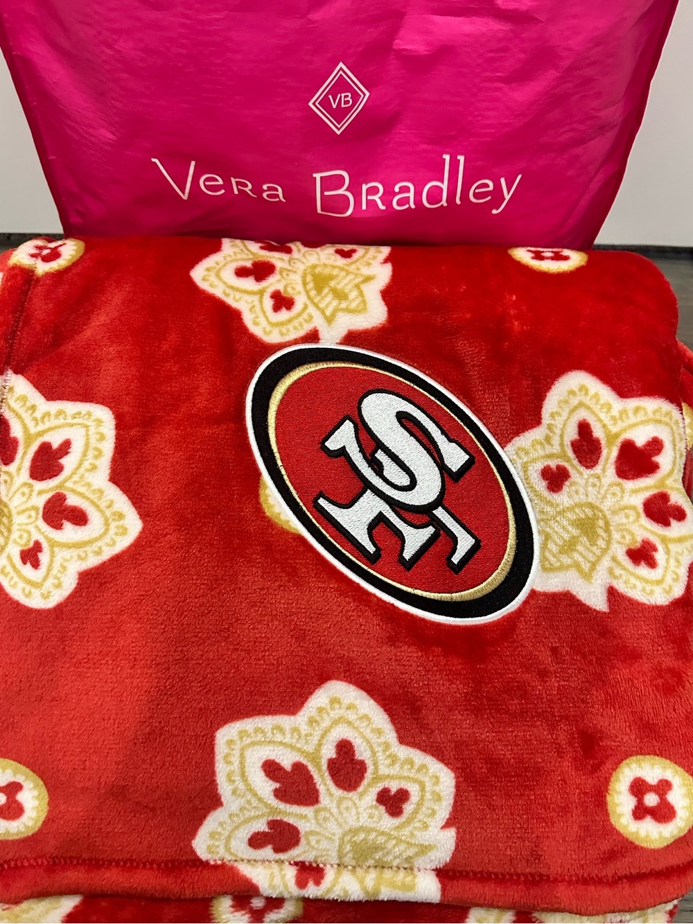 San Francisco 49ers Vera Bradley NFL Oversized Throw Blanket NWT